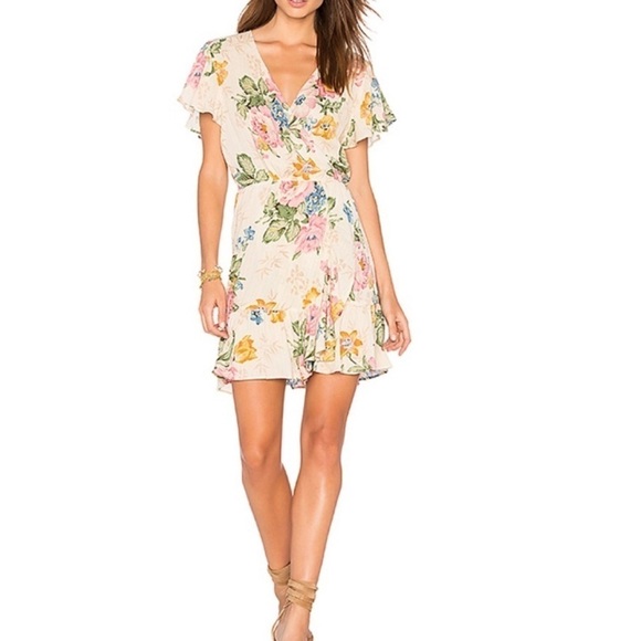 Auguste the Label Delilah Bloom Floral Mini Wrap Dress Size 4/S - Picture 1 of 9